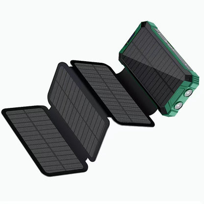 With Four-wire Large Solar Charging Unit Folding Wireless Charger Power Bank